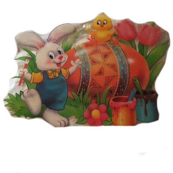 unbranded Other - Colorful Easter Bunny and Chick Decoration